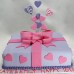 Gift Box - Upright Bow with Hearts Cake (D,V)